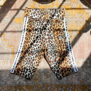 adidas leopard bike shorts size small